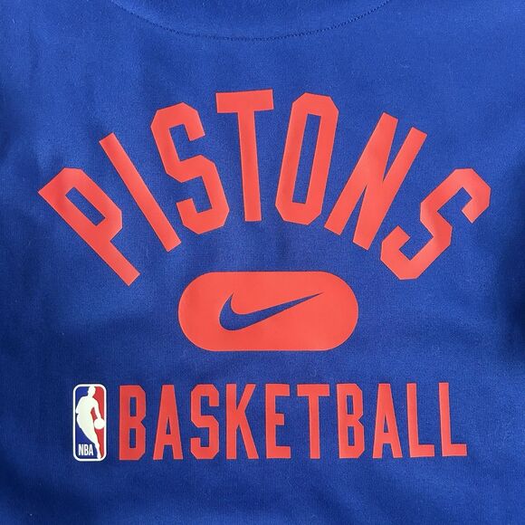 Nike Detroit Pistons Team Issued Blue Shooting Shirt Men’s LT Engineered Dri Fit - Picture 9 of 10